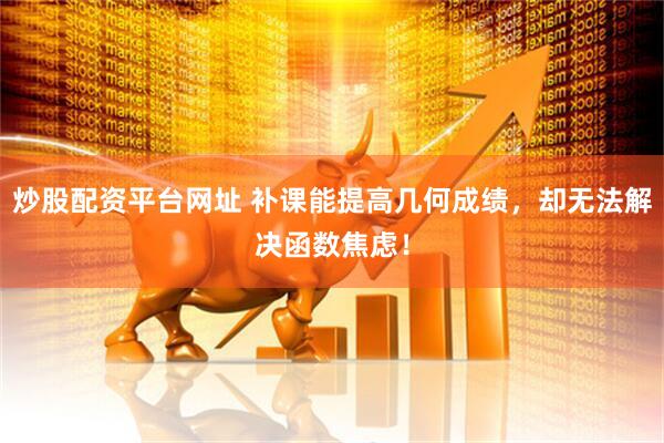 炒股配资平台网址 补课能提高几何成绩，却无法解决函数焦虑！