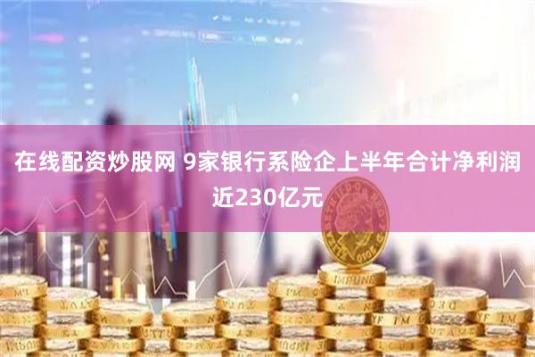 在线配资炒股网 9家银行系险企上半年合计净利润近230亿元